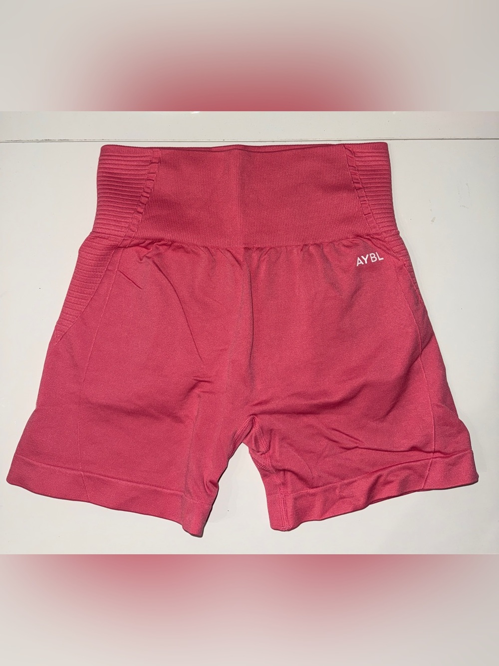 AYBL High-Waist Seamless Shorts - Coral Pink